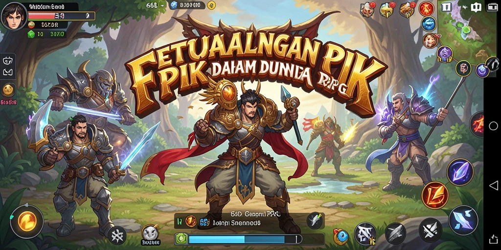 Tampilan gameplay menampilkan aksi epic dalam dunia RPG yang dinamis.
