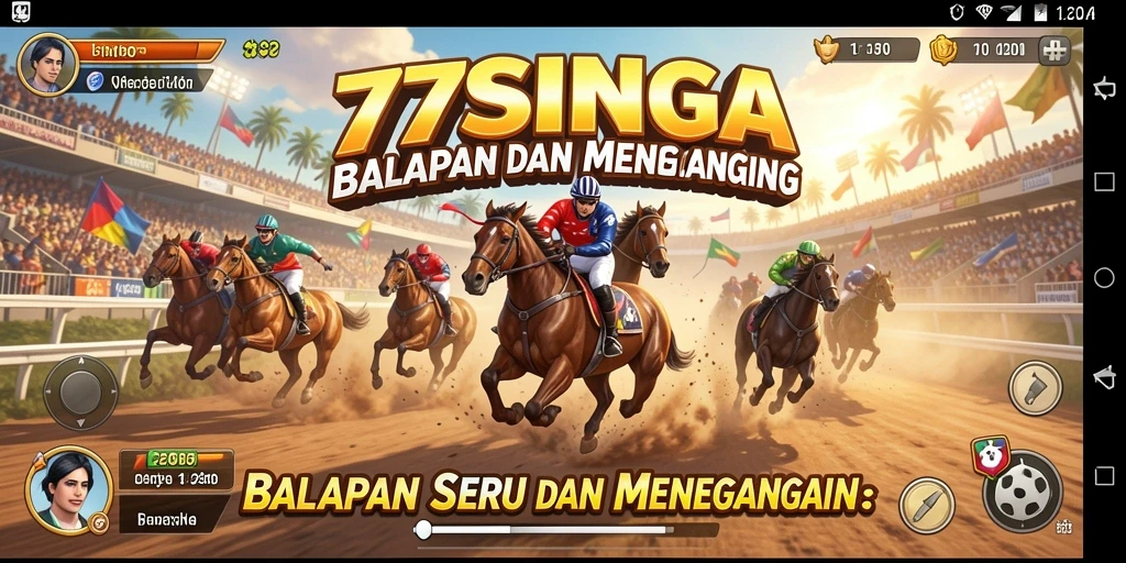 Gameplay mendebarkan dalam balapan cepat di 77SINGA.