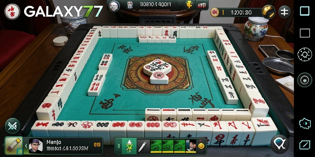 Tampilan gameplay menarik di GALAXY77 dengan elemen Mahjong yang seru.