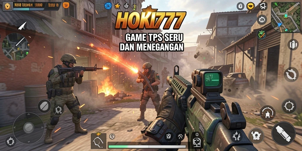 Tangkapan layar HOKI777 menunjukkan aksi seru dalam gameplay TPS.
