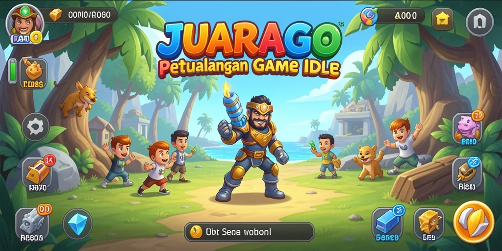 Tampilan gameplay JUARAGO yang penuh warna dan interaktif.