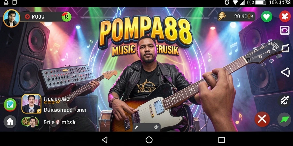 Tampilan permainan Musik yang dinamis dan interaktif di POMPA88.