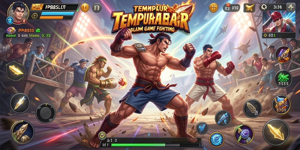 Tangkapan layar gameplay PP88SLOT menunjukkan pertarungan dinamis dan karakter yang kuat.